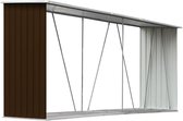 vidaXL - Haardhoutschuur - 330x84x152 - cm - gegalvaniseerd - staal - bruin