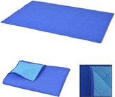 vidaXL - Picknickkleed - 100x150 - cm - blauw - en - lichtblauw