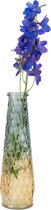 QUVIO Vase en Verres / Vase / Vase en verre / Vases - 6 x 22 cm (dxh) - Jaune / Blauw