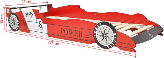 vidaXL-Kinderbed-raceauto-rood-90x200-cm - vidaXL