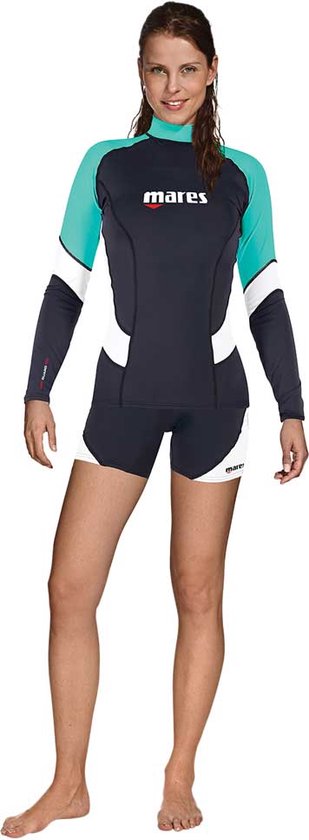 Mares Rash Guard Trilastic She Dives T-shirt Met Lange Mouwen Vrouw Zwart S