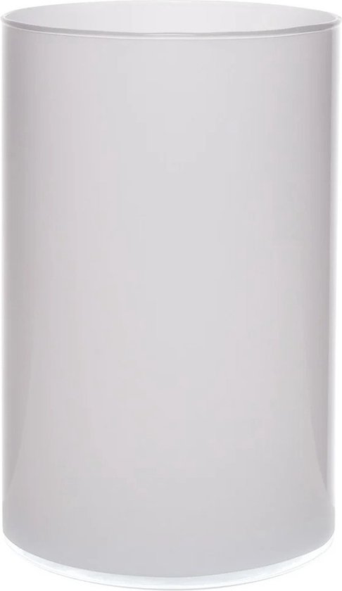 Trendoz Flower vase Neville - blanc mat - verre - D14 x H21 cm - Forme cylindrique