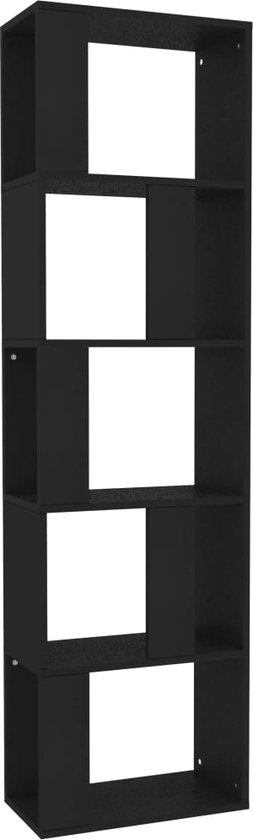 vidaXL-Boekenkast/kamerscherm-45x24x159-cm-bewerkt-hout-zwart