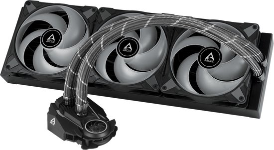 Arctic Liquid Freezer II 420 A-RGB - Vloeistofkoelsysteem processor - afmeting radiator: 360 mm - (Intel LGA 1700, 1200, 115X, 2011-3, 2066, AMD AM5, AM4) - 3x P14 PWM A-RGB  140 mm Fan - zwart