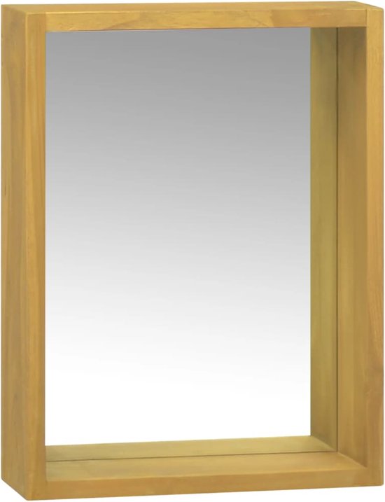 vidaXL Armoire à miroir 30 x 10 x 40 cm Teck massif