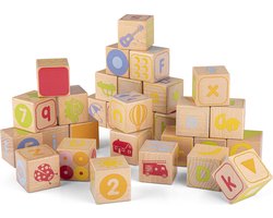 New Classic Toys® Houten ABC Blokken Set - Educatieve Alfabet Leerblokken - 30 stuks