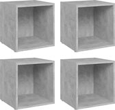 vidaXL-Tv-meubelen-4-st-37x35x37-cm-bewerkt-hout-betongrijs