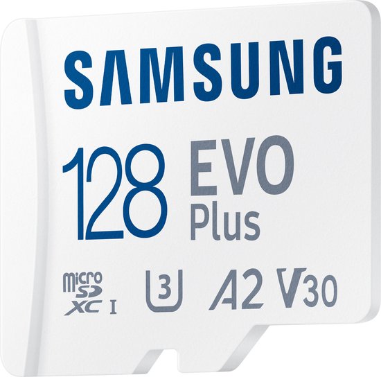 Samsung EVO Plus - Micro SD Kaart - Inclusief SD Adapter - 130 MB/s - 128 GB
