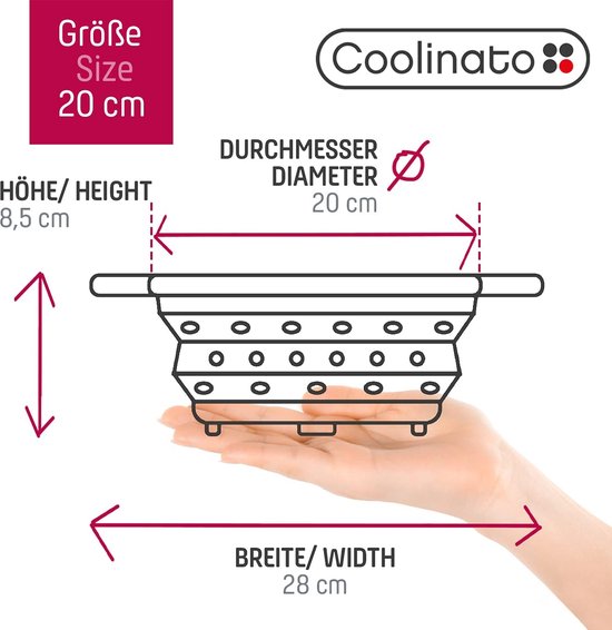 Bol et passoire en silicone pliable