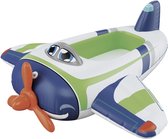 Opblaasbaar zitbootje Vliegtuig - opblaasbaar zwembadspeelgoed peuter - zwembad speelgoed - opblaasboot - opblaasbootje