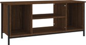 vidaXL - Tv-meubel - 102x35x45 - cm - bewerkt - hout - bruin - eikenkleur