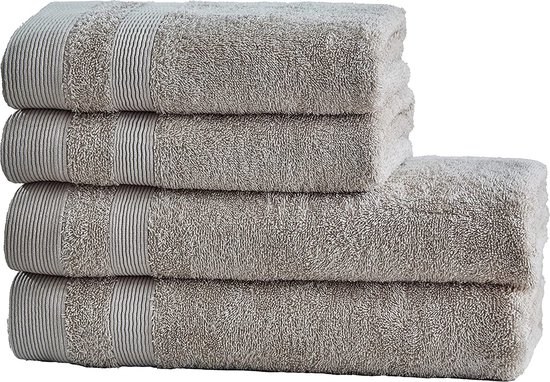 Lot de serviettes en coton - 2 draps de bain, 2 essuie-mains - Serviette  100% coton,... | bol