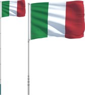 vidaXL-Vlag-met-vlaggenmast-Italië-5,55-m-aluminium