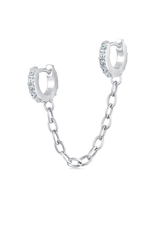 DOCHAIS 925 Sterling Zilveren Huggie Oorringen | Dikke Tranen Design Met 14K Vergulding - Hypoallergeen