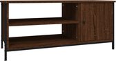 vidaXL - Tv-meubel - 100x40x45 - cm - bewerkt - hout - bruin - eikenkleur