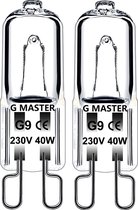 G Master - Source de lumière halogène PRO G9 - 230V - Lumière Wit chaude - Dimmable - 40w - Lampe halogène -(2 PIÈCES)