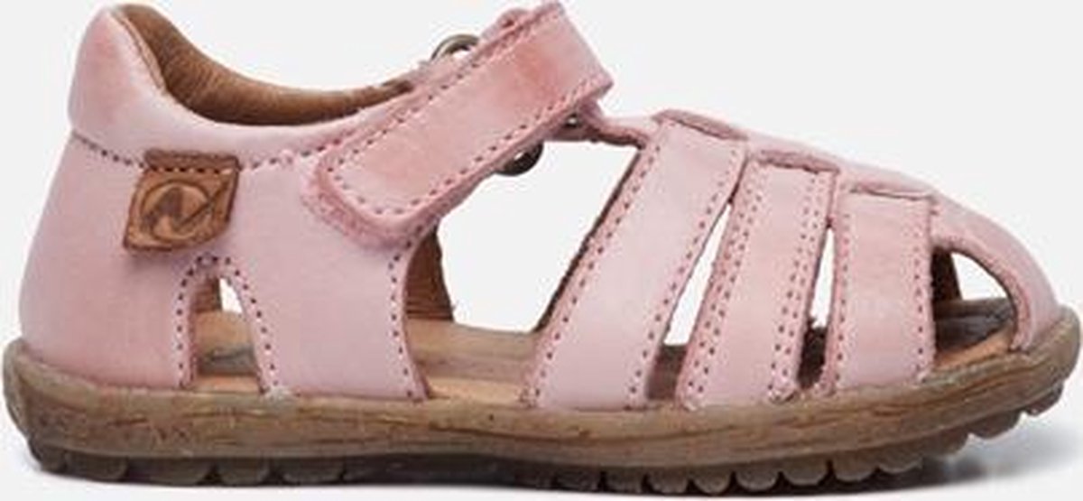 Naturino Halfgesloten leren sandalen, Lichtroze, 31 EU
