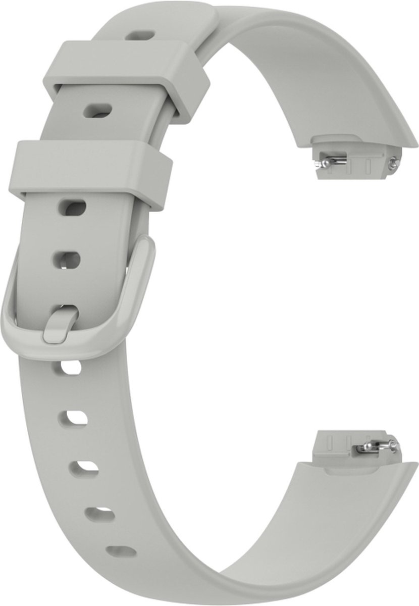 Siliconen bandje - geschikt voor Fitbit Inspire 3 - maat S/M - lichtgrijs