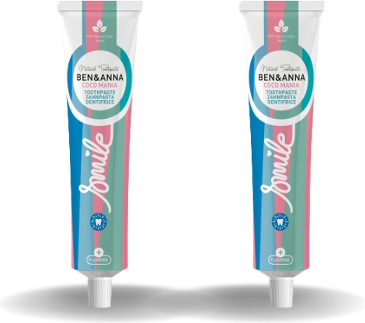 BEN&ANNA - Toothpaste Smile with Fluoride Coco Mania - 75ml - 2 Pak