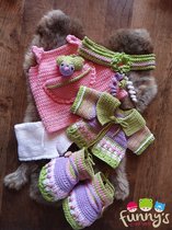Kit de crochet Ensemble de vêtements Funny XXL - Birdy Pink