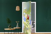 Deursticker Lieveheersbeestje - Bloem - Lente - 90x235 cm - Deurposter