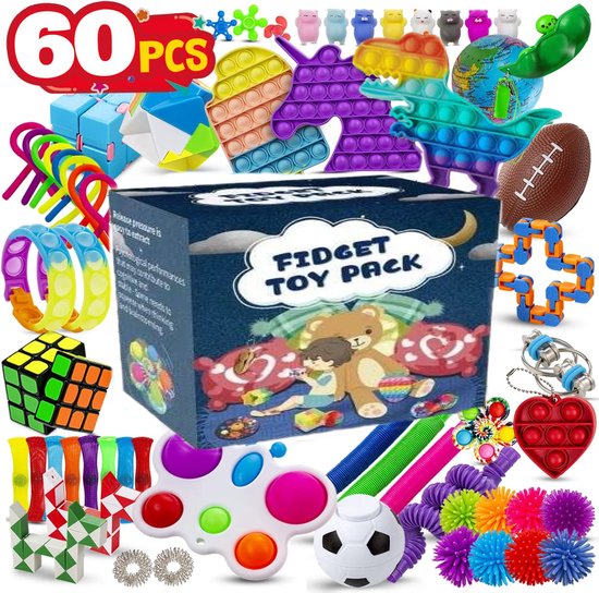 Goplay Fidget Toys Pakket - Fidget toys - 60 stuks - Fidget Toy Box - Set  voor... | bol