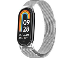Milanees bandje - geschikt voor Xiaomi Mi Band 10 / 9 / 8 / Xiaomi Smart Band 10 / 9 / 8 - zilver