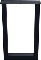 Zwarte U barpoot hoogte 105 cm (koker 8 x 8)
