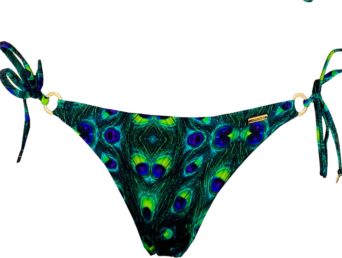 Untouched - Bikini bottom L Green Peacock - Beachwear - Bikini broekje dames - Bikini dames - Strandkleding