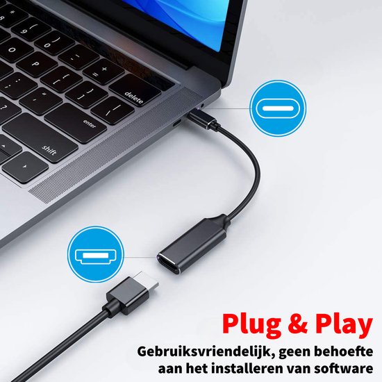 HDMI vers USB-C - Adaptateur USB-C vers HDMI - Adaptateur d'affichage TV -  Câble USB-C... | bol