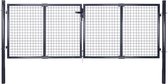 vidaXL - Tuinhek - van - gaas - gegalvaniseerd - staal - 306x100 - cm - grijs