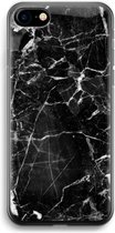 Case Company® - Hoesje geschikt voor iPhone 7 hoesje - Zwart Marmer - Soft Cover Telefoonhoesje - Bescherming aan alle Kanten en Schermrand