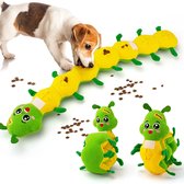 Hondenpuzzelspeelgoed, rups-snuiven, hondenspeelgoed, interactief piepzacht pluche tandspeelgoed voor verveling puppy's
