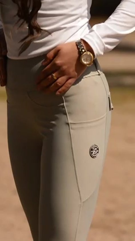 Donley - Acascalini – Grey - paardrijleggings - paardrijlegging - paardrijbroek - super fijne stof - maat 36 - paardenbroek - paardrij broek - paardrij legging - legging - siliconen grip