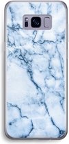 Case Company® - Hoesje geschikt voor Samsung Galaxy S8 hoesje - Blauw marmer - Soft Cover Telefoonhoesje - Bescherming aan alle Kanten en Schermrand