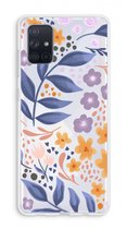 Fleurs aux feuilles bleues