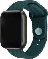 Innerlight® Woven+ - Groen Geweven - 38/40/41mm - Siliconen bandje geschikt voor Apple Watch - Geschikt als Apple watch bandje voor Series 1/2/3/4/5/6/7/8/9/SE