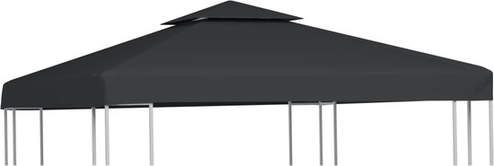 vidaXL Toit de tente de réception 4x3 m Anthracite 270 g/m²