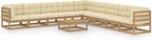 vidaXL-10-delige-Loungeset-met-kussens-massief-grenenhout-honingbruin