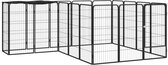 vidaXL-Hondenkennel-18-panelen-50-x-100-cm-gepoedercoat-staal-zwart