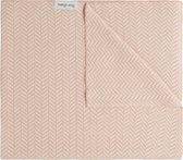 Baby's Only Ledikantdeken Dawn - Baby deken met visgraat motief - Babydeken uit katoen en acryl - 6 tot 36 maanden - Blush/Ecru - 100x135 cm