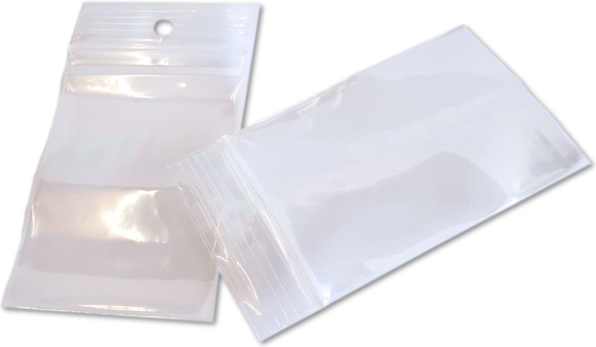 Prigta - Gripzakjes - 40x60 mm - 200 stuks - 4x6cm , 50 micron - hersluitbare zakjes