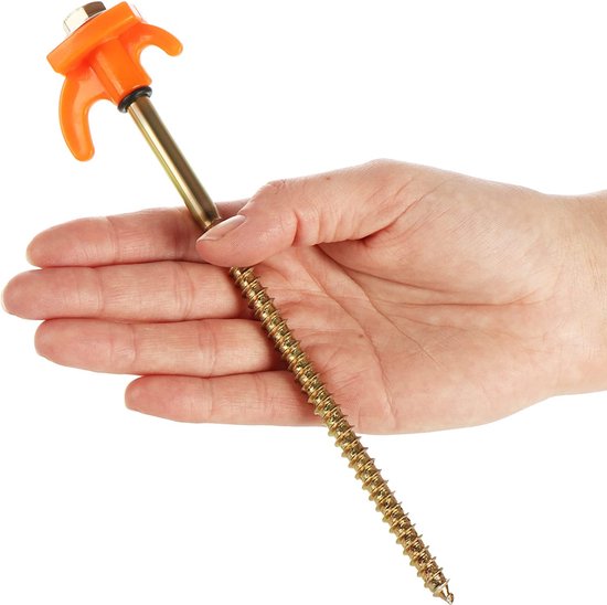COM-FOUR® 16x haringen gemaakt van staal - robuuste V-vormige haringen voor kamperen en buitenshuis - ideaal voor normale grond