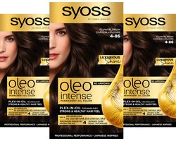 Syoss Oleo Intense - Haarverf - 4-86 - Fluweel Bruin - 115ml x 3