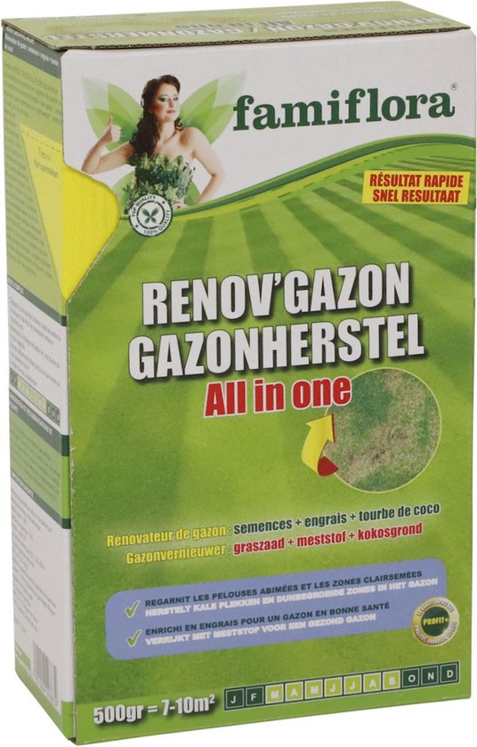 Foto: Famiflora graszaad gazonherstel incl meststof kale plekken herstellen 500g tot 10m 