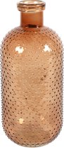 Countryfield Bloemenvaas Cactus Dots - lichtbruin transparant - glas - D15 x H35 cm