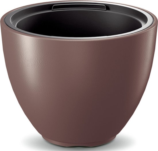 Rebecca Mobili Polyrattan, small pot for plants, brown, polyethylene