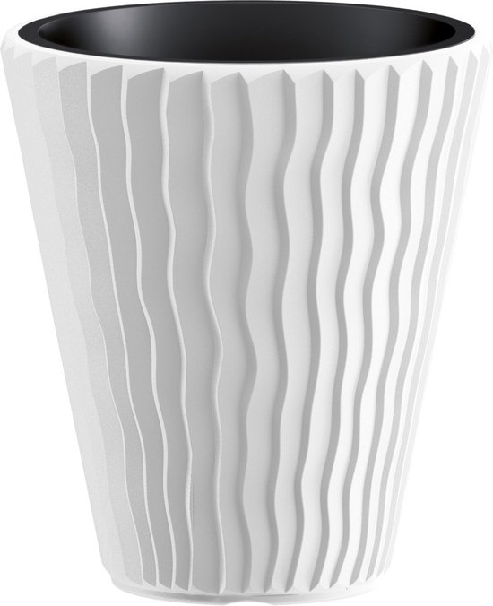 Cache-pot Rond Tubo P 1,2L Avec Soucoupe - Design Minimaliste, Marsala - Prosperplast DPOP130 (13x12,8 Cm)