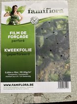 Famiflora transparant geperforeerde kweekfolie - 0,65x10 M - 20g/m² stofdichtheid