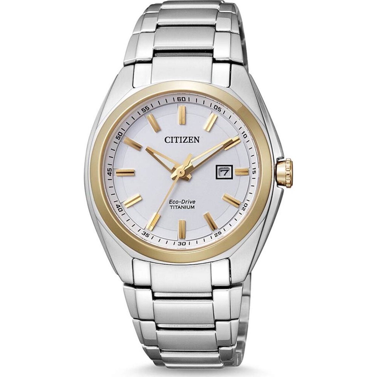 Citizen Super Titanium - Horloge - Titanium - Ø 42 mm - Bicolor - Wit - Solar uurwerk